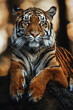 Sumatran tiger (Panthera tigris sumatrae) beautiful animal