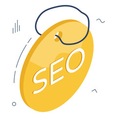 Poster - Premium download icon of seo label 

