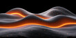 Abstract digital background of gray 3D waves with backlight