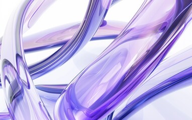Wall Mural - An abstract digital artwork with dynamic purple and white swirls, creating a sense of movement and fluidity