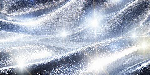 Wall Mural - abstract sparkling silver glitter wave background