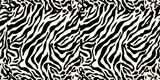Fototapeta Konie - Black and white animal print pattern, seamless texture for fabric design. Dotted spots
