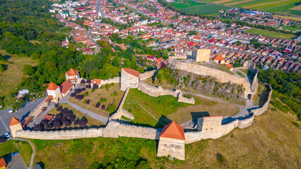 Poster - Panorama view of Rupea citadel in Romania