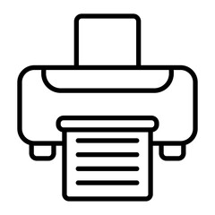 Fax Machine Line Icon