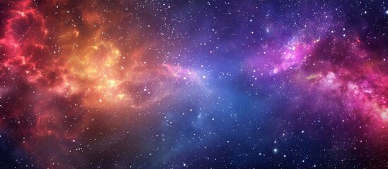 Wall Mural - vivid celestial display of a galaxy filled with dazzling stars and vibrant nebulae in a cosmic panor
