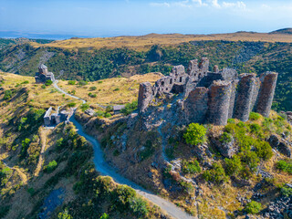 Wall Mural - Summer day at Amberd castle in Armenia