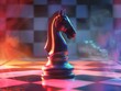 Enchanting Chess Knight - Navigating the Paradoxical Realms of Color and Movement