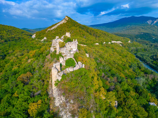 Wall Mural - View of the Ujarma fortress in Georgia