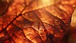 The delicate veins of a leaf illuminated by sunlight  AI generated illustration