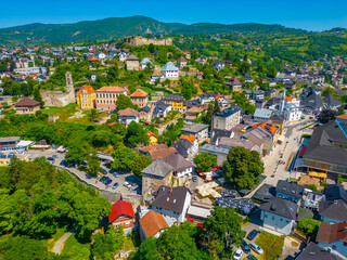 Poster - Panorama of Bosnian town Jajce