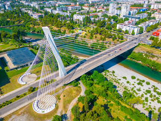 Wall Mural - Millenium bridge in capital of Montenegro, Podgorica