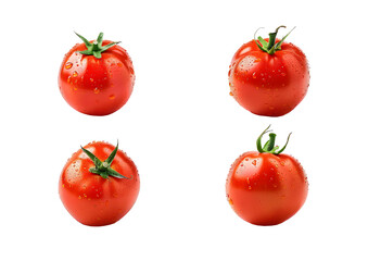 Wall Mural - Set of Fresh Tomato's isolated PNG, Different Angles