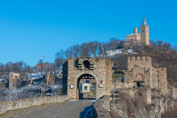 Poster - Tsarevets fortress in Veliko Tarnovo during winter, Bulgaria