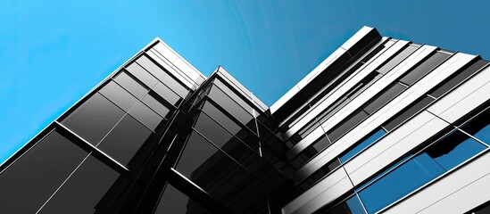 Wall Mural - a tall structure standing under a clear blue sky on a sunny day, creating a striking architectural s