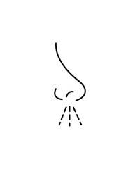 Poster - runny nose icon, vector best line icon.