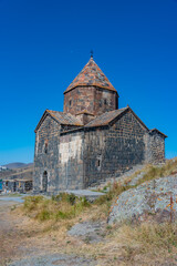 Canvas Print - Sunny day at Sevanavank church in Armenia