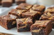 Chocolate and peanut butter swirl brownies