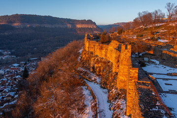 Poster - Tsarevets fortress in Veliko Tarnovo during winter, Bulgaria