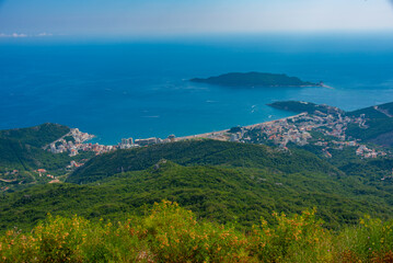 Wall Mural - Panorama view of Becici in Montenegro