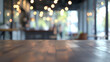 an illustration inside a cafe with blurred people walking wearing clothes with blurred bokeh background.