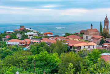 Wall Mural - Panorama view of Sighnaghi town in Georgia