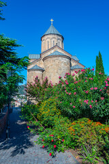 Wall Mural - Metekhi Virgin Mary Assumption Church in Tbilisi, Georgia