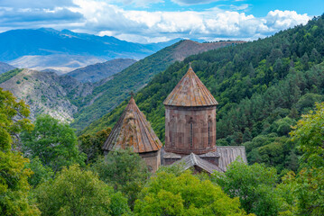 Wall Mural - Sapara Monastery in mountains near Georgian town Akhaltsikhe