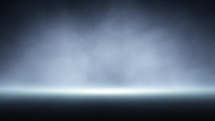 Wall Mural - realistic blue smoke on dark empty copy space road background.
