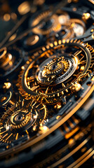 Canvas Print - Captivating Metal Mechanics A Cinematic of Hyper Detailed Clockwork