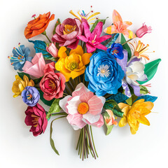 Poster - The beauty of a paper mache flower bouquet