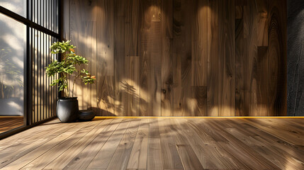 Wall Mural - Elegance in the scene: Teak wood texture background with matte finishing for a refined touch