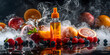 Tobacco fruits for hookah hookah The concept of fruit tobacco for hookah,Abstract colorful vape wallpaper with berry and smoke

