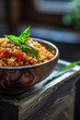 A sour and spicy rice dish, fermented with wild yeast, offers a bold twist on traditional flavors