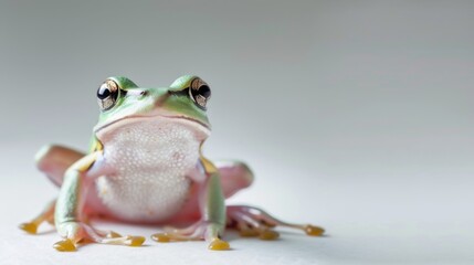 Frog on a grey background