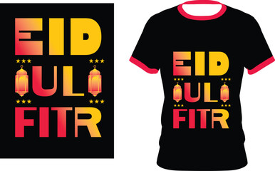 Poster - EID UL FITR T-SHIRT DESIGNS PINK YELLOW BLACK TRANSPARENT COLORS.eps