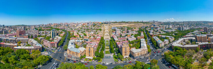 Poster - Yerevan cascade viewed during a sunny day in Armenia