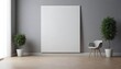 A Blank Canvas in a Modern home decoration, Art Mockup Background