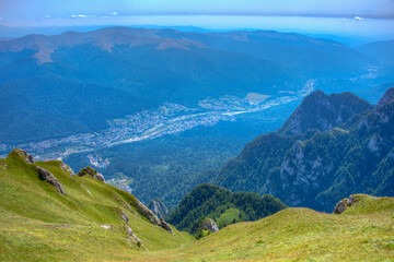 Wall Mural - Summer day at Bucegi mountains in Romania