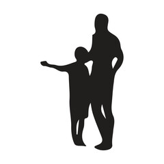 father and son father's day silhouette