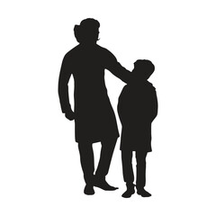 father and son father's day silhouette