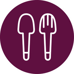 Canvas Print - Salad Servers Icon