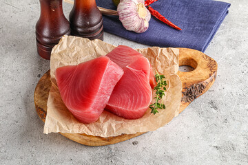 Poster - Delicous raw tuna steak for cooking