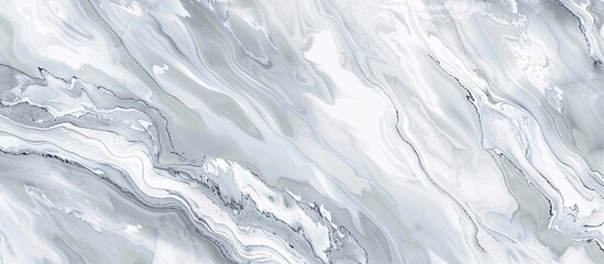 Canvas Print - A closeup of a grey marble texture resembling frozen water, fluid and freezing like snow on a slope in winter, shaped by wind waves events