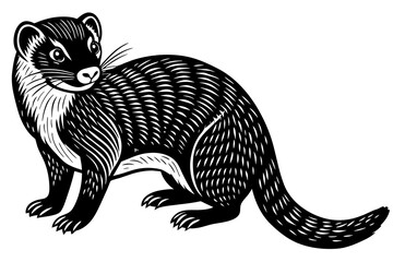 Sticker - mongoose silhouette vector illustration