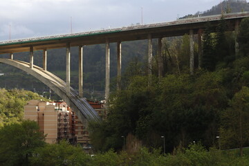 Poster - Concrete bridge in the suburbs of Bilbao