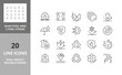 Line icons about fabric features. Editable vector stroke. 64 and 256 Pixel Perfect scalable to 128px...