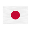 oilpaint style with Japan flag illustration