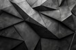 Black dark gray abstract background. Geometric pattern shape. Line triangle polygon angle. Gradient. Shadow. Matte. 3d effect. Rough grain grungy. Design. Template. Presentation.