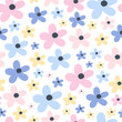 Cute spring flowers pattern. Great for fabric or wrapping paper