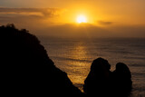 Fototapeta Miasto - Algarve Coastline At Sunrise In Portugal